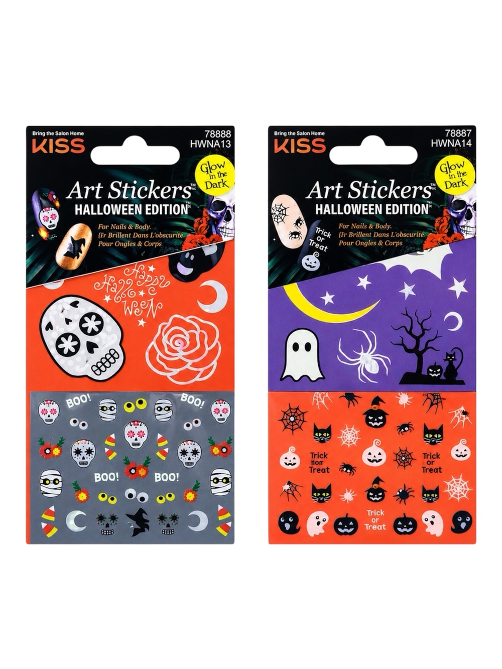 KISS ART NAIL/BODY STICKERS HALLOWEEN EDITION (2 PCS) - BRAND NEW, SEALED